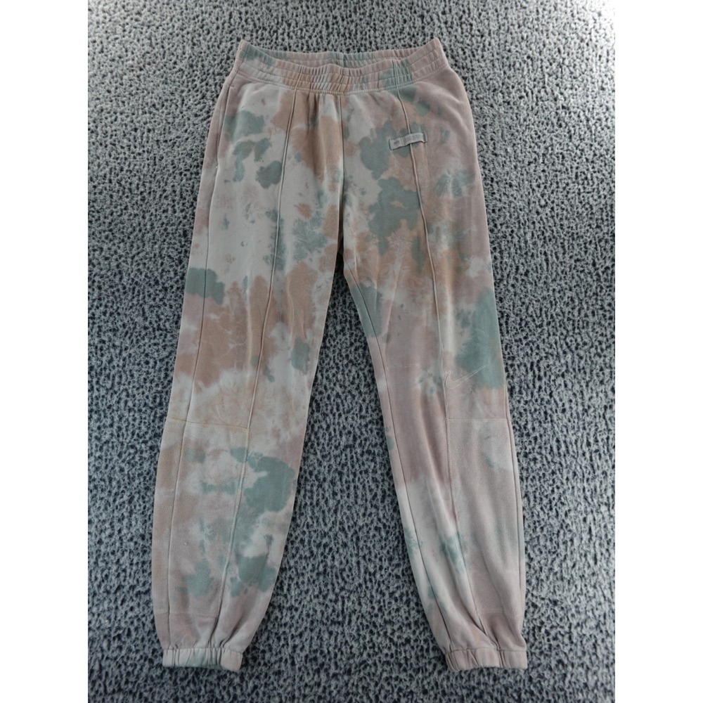 Nike Tie Dye Sweatpants Joggers Womens Size Small‎ Pink Green Elastic Waist